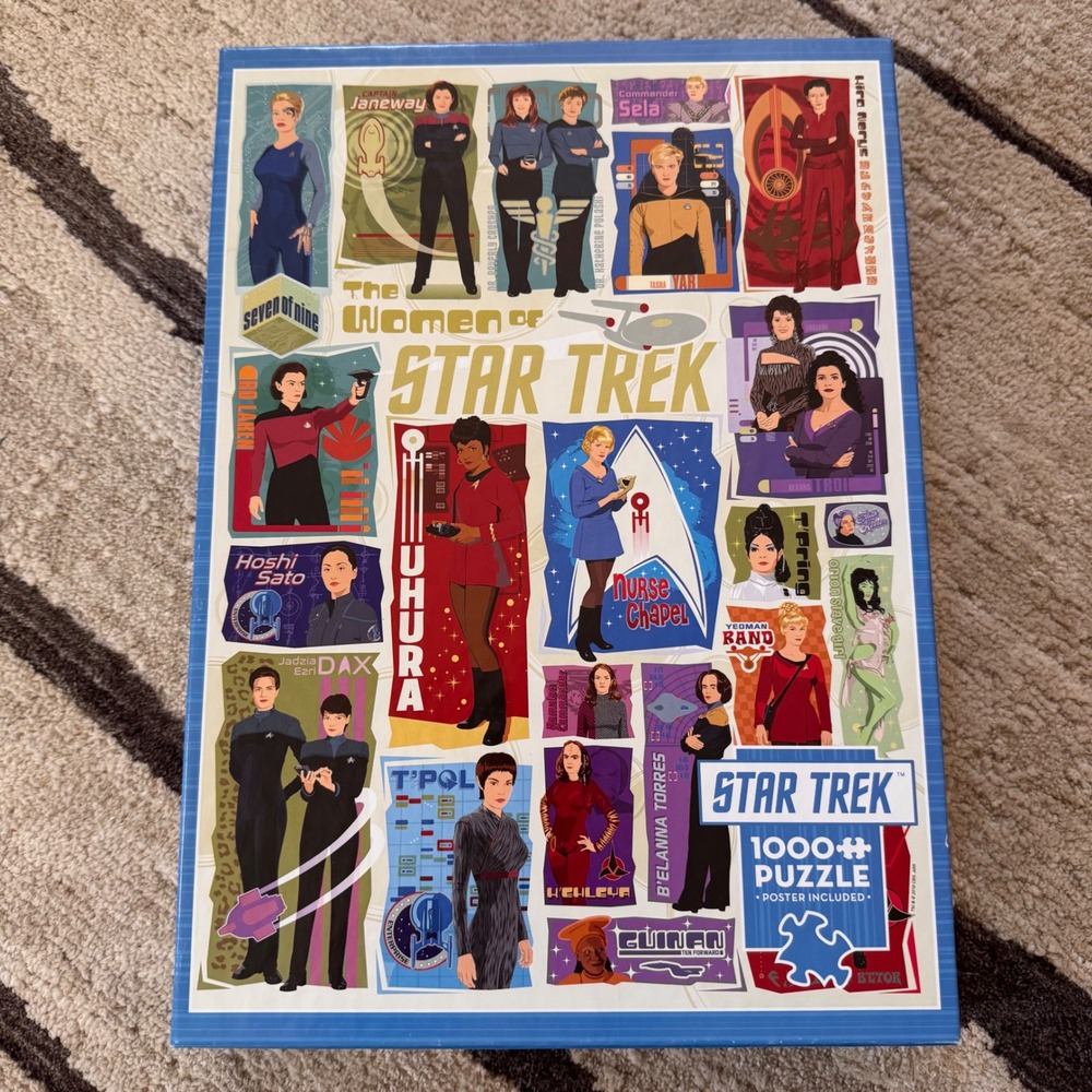 Cobble Hill The Women of Star Trek 1000 Piece Jigsaw Puzzle with Poster COMPLETE